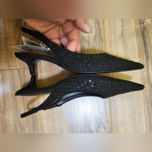 Zara SLINGBACK FABRIC HEELS, US 8 - Picture 8 of 16